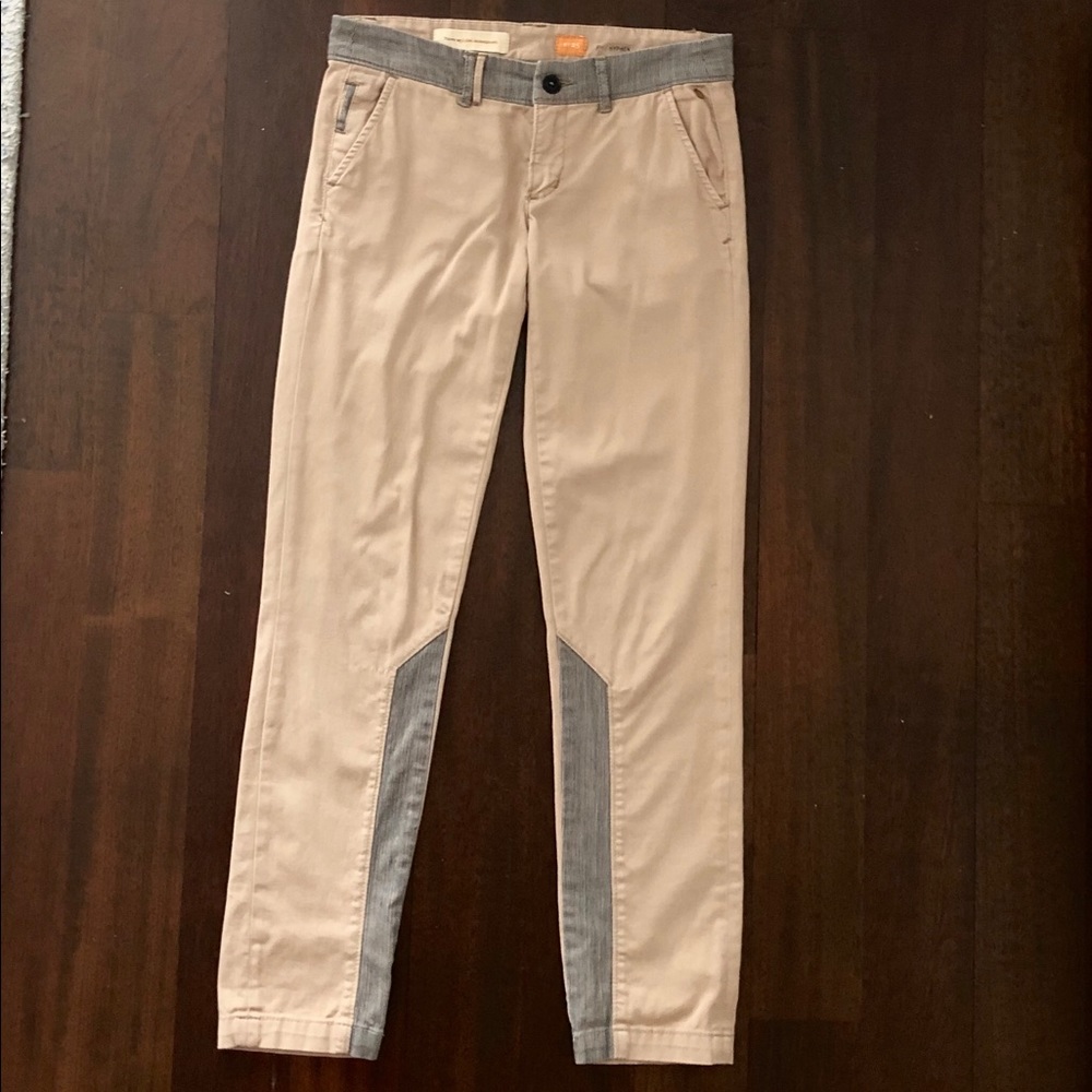 Khaki Pants with Striped Details